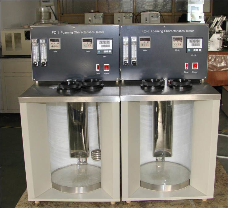 ASTM D892 Tester charakterystyczny dla pianek w dwóch wannach z chłodnicą do testowania oleju