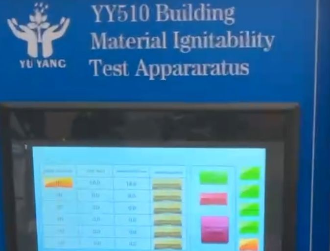 Aparatura do testowania palności certyfikowana zgodnie z normą ISO 11925-2, ze stali nierdzewnej i prędkością przepływu powietrza 0,7 m/s dla materiałów budowlanych