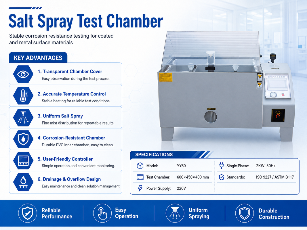 Coating Salt Spray Tester for Paint Adhesion and Anti Corrosion Performance Testing Laboratory Equipment