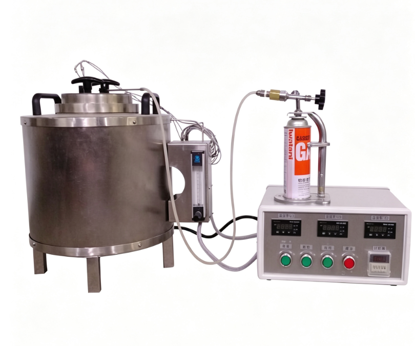 Aparacja do badania temperatury zapłonu z tworzyw sztucznych z ramą ze stali nierdzewnej, zapłonem elektronicznym i wyjmowalną rurą wydechową do pieca laboratoryjnego