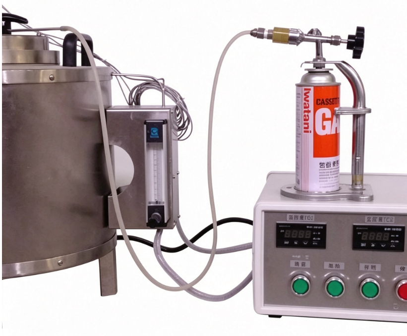 Aparacja do badania temperatury zapłonu z tworzyw sztucznych z ramą ze stali nierdzewnej, zapłonem elektronicznym i wyjmowalną rurą wydechową do pieca laboratoryjnego