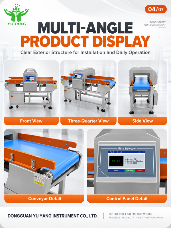 Conveyor Belt Food Metal Detector Machine for Food Production Line Metal Contaminant Inspection