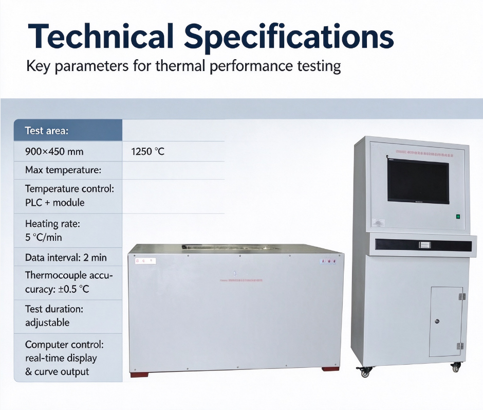 ISO8142 GB/T17430 ASTM C447 Thermal Insulation Material Maximum Working Temperature Performance Test Apparatus