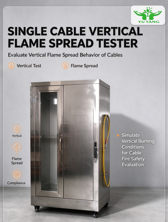 IEC 60332-1-1.2.3 Single Cable and Wire Flame Spread Flammability Analyzer EN 50086-1